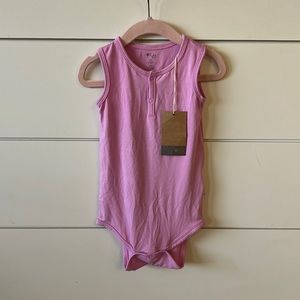 NWT Kyte Baby Bamboo Sleeveless Bodysuit in Bubblegum. Size 2T
